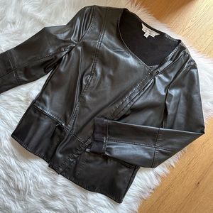 Max Studio Specialty Products Faux Leather Jacket - Size S - Black